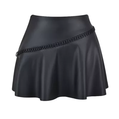 Black Leather Mini Skirt