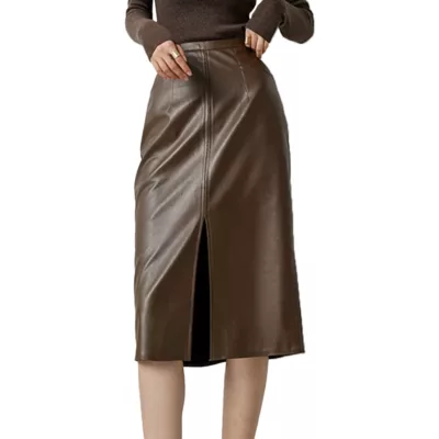Leather Midi Skirt