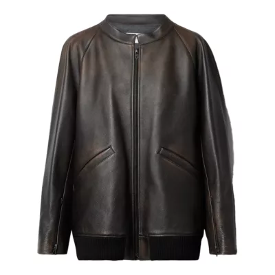Leather Bomber Jacket