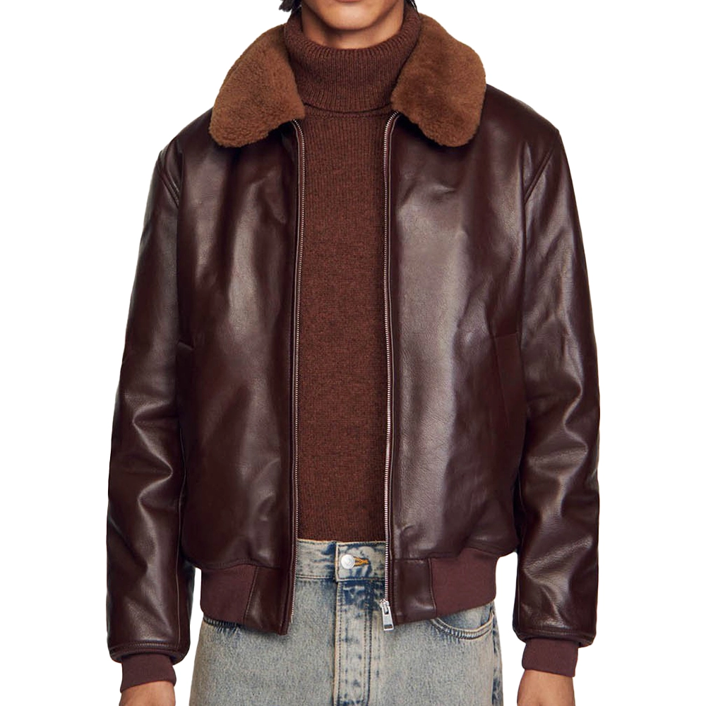 Leather Bomber Jacket