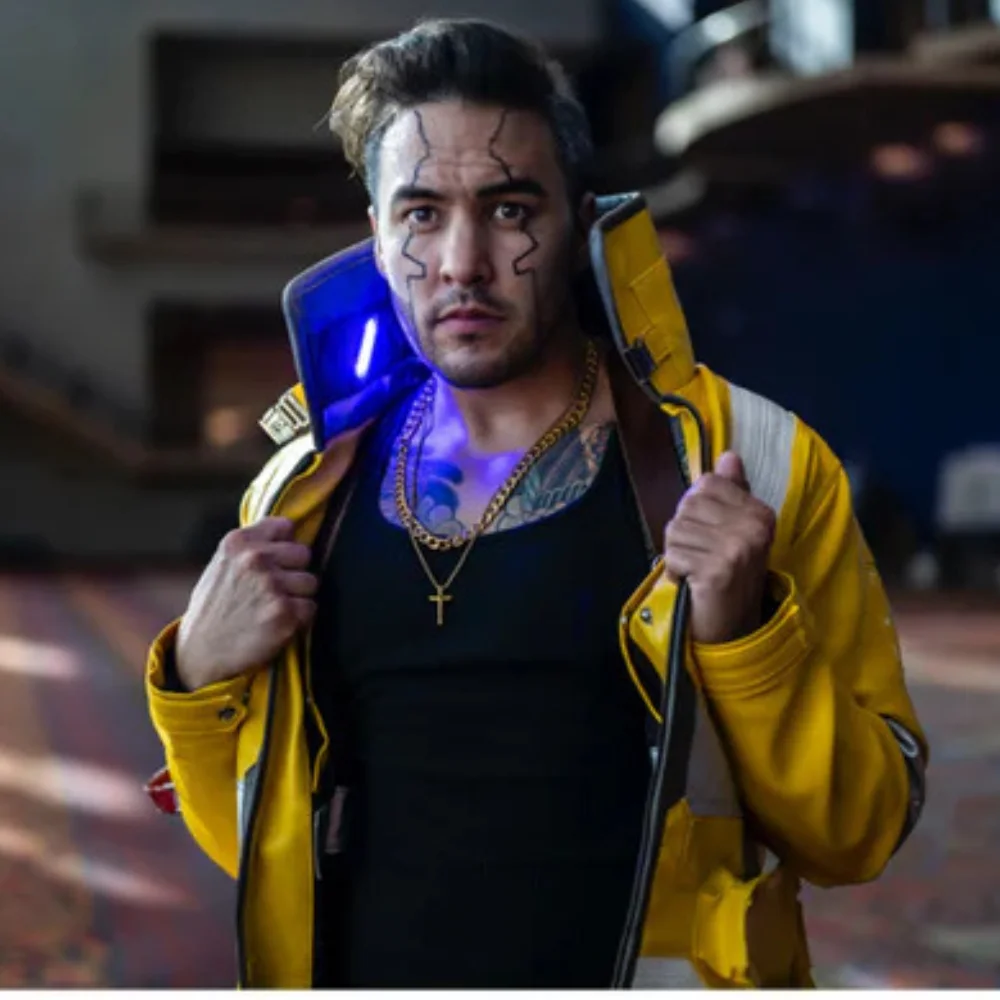 Cyberpunk David Martinez Jacket 2077 David Cosplay Costume Real Leather  Jacket - USA Leather Jackets
