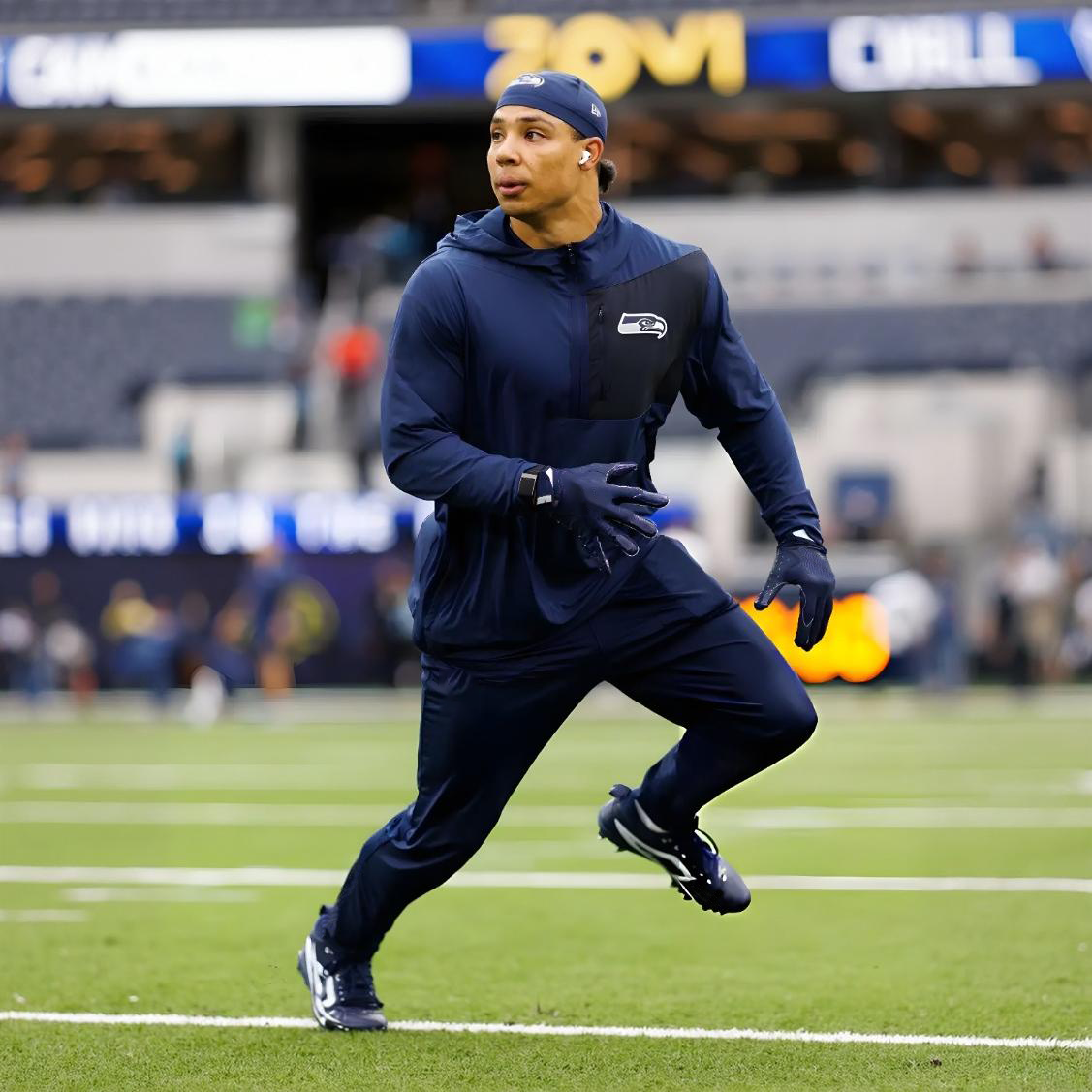 Zach Charbonnet Seattle Seahawks Blue Jacket | Free Shipping