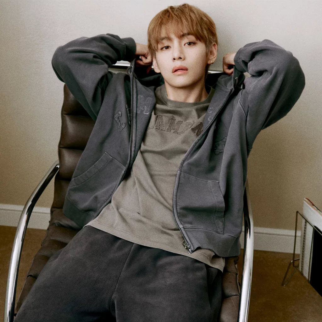 Kim Taehyung X Champion Grey Hoodie