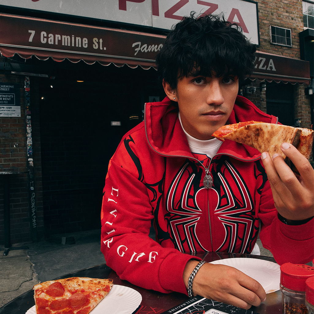 Spider-Man Brand New Day 2026 Cage Web Red Hoodie
