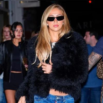 The Tonight Show Tate McRae Fur Jacket