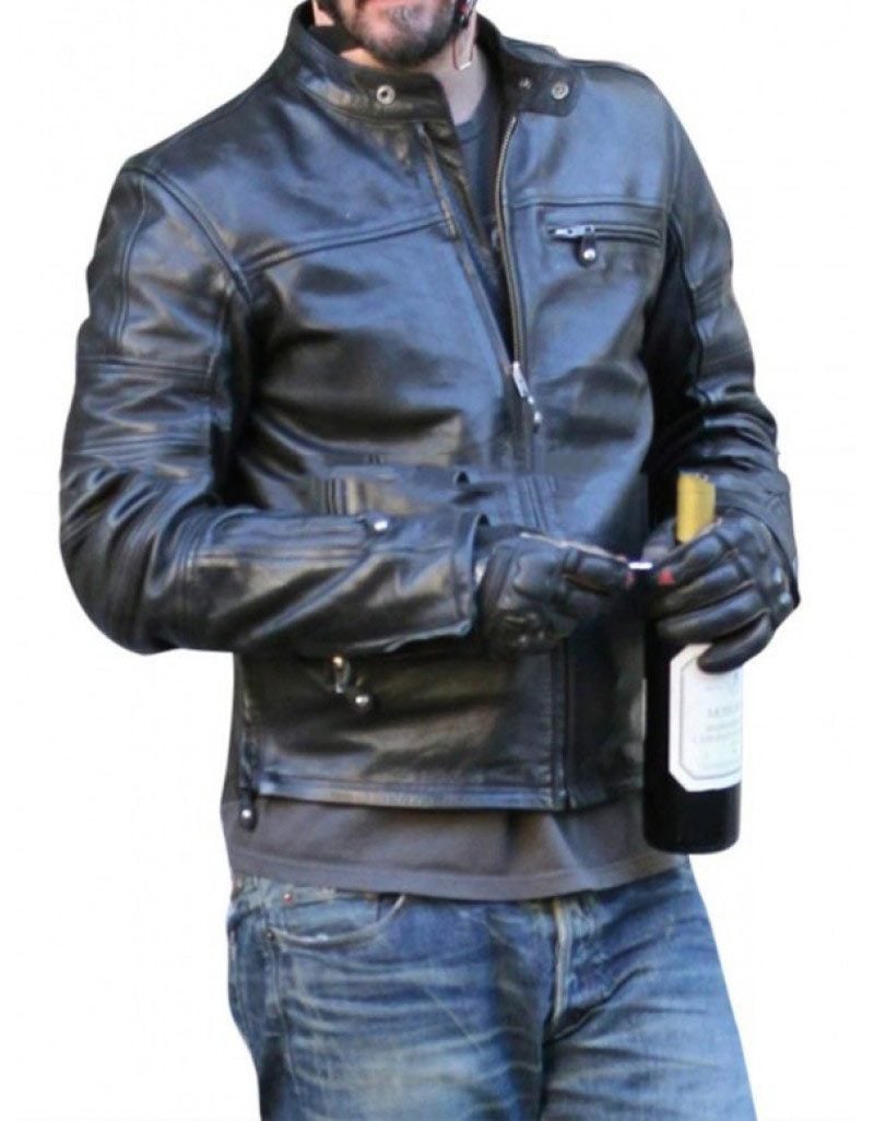 Keanu Reeves KRGT-1 Black Motorcycle Leather Jacket