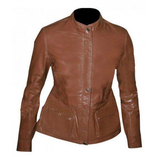 TV Series Law & Order Costume Olivia Benson Brown Leather Jacket 