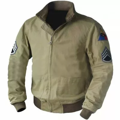 Brad Pitt Fury Don Wardaddy Collier Military Jacket