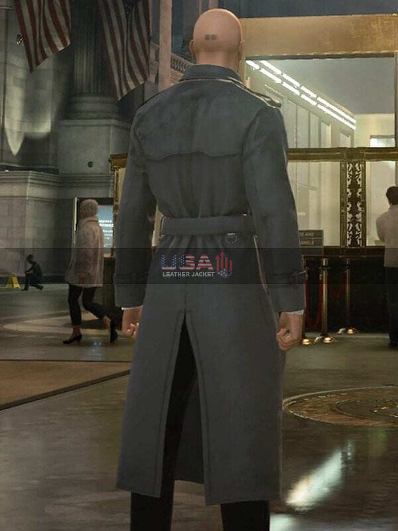 Hitman 3 Costume Agent 47 Grey Pea Coat