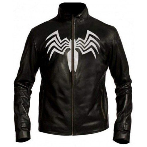 Eddie Brock Spider Man 3 Venom Costume Black Leather Jacket