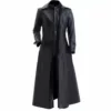 Resident Evil 5 Albert Wesker Black Costume Trench Leather Coat