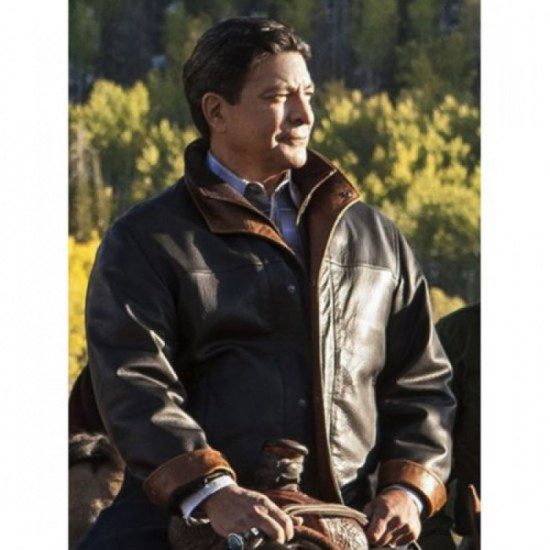 Gil Birmingham Yellowstone Black Leather Jacket