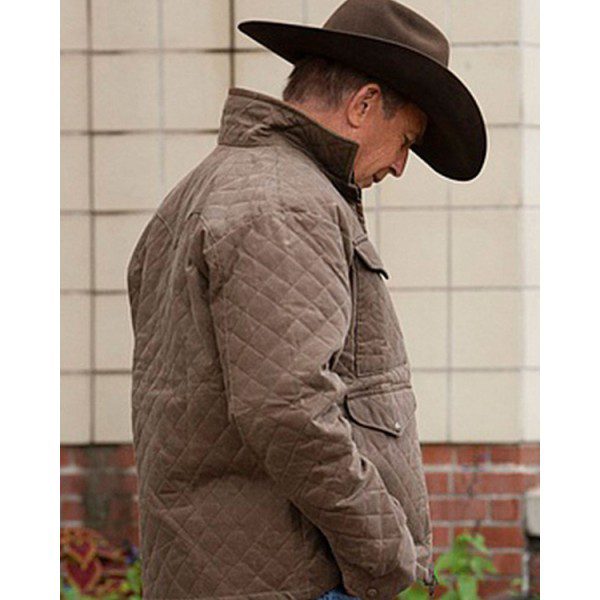 Kevin Costner John Dutton Yellowstone Season 4 Quilted Jacket