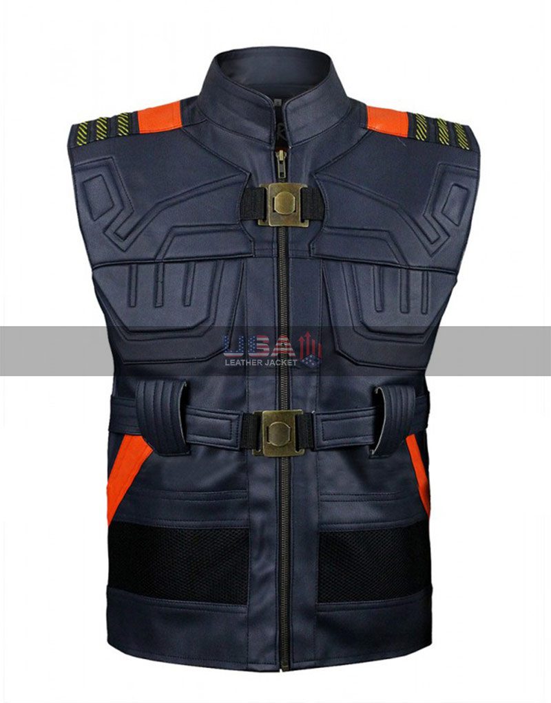 Erik Killmonger Black Panther Armor Style Leather Vest Costume