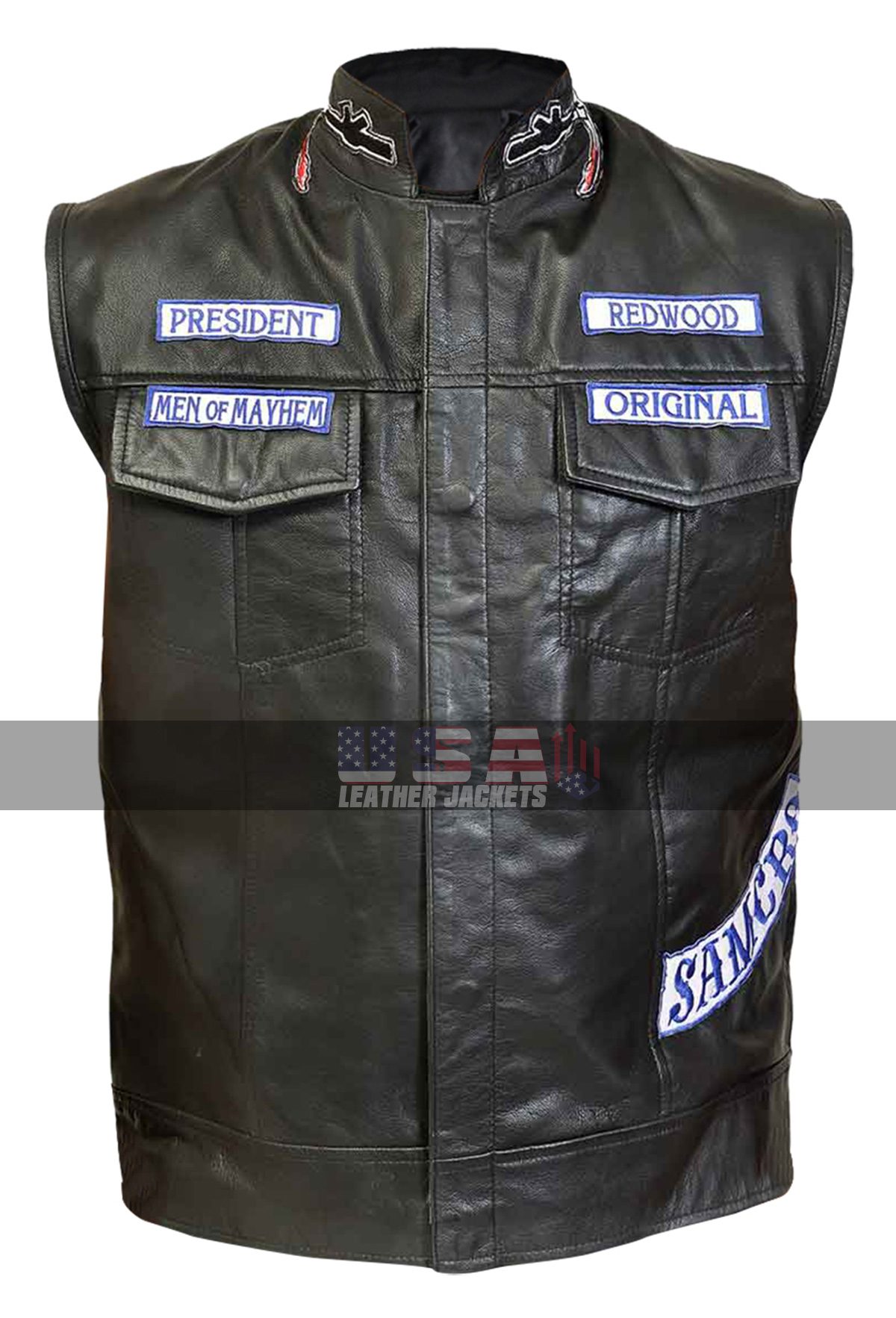 Sons of Anarchy Charlie Hunnam Motorcycle Leather Vest