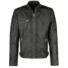 Cafe Racer Vintage Classic Brando Biker Black Motorcycle Leather Jacket
