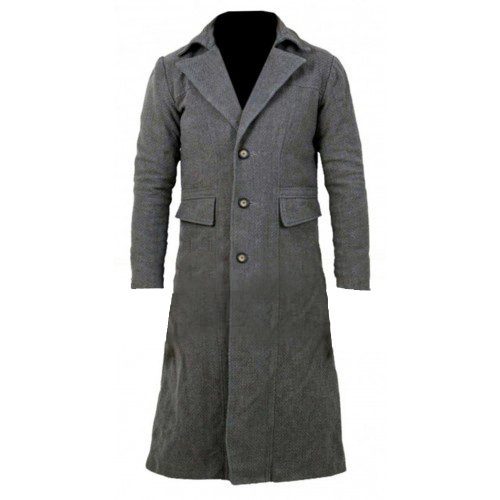 The Hunter Game Costume Bloodborne Grey Wool Trench Coat