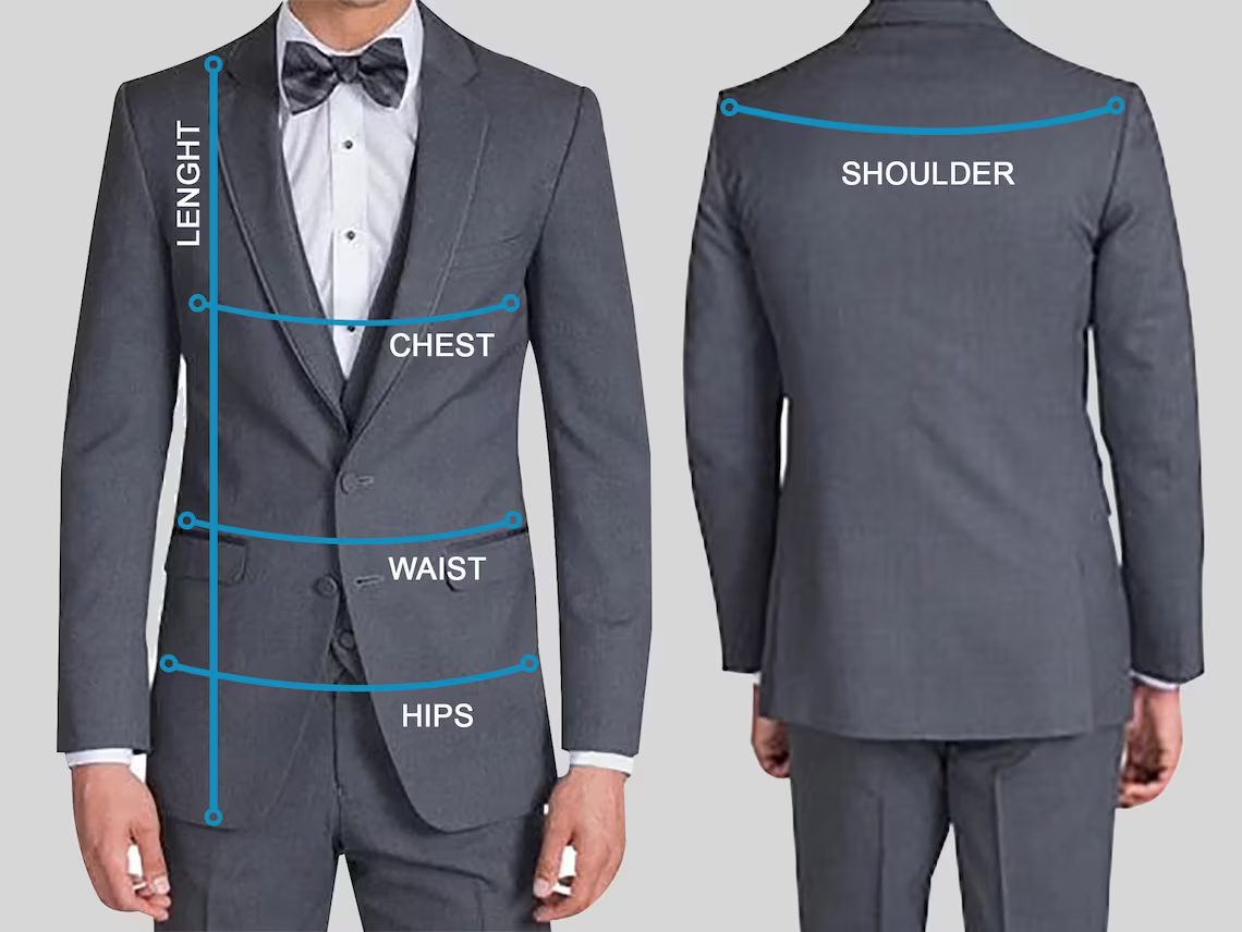 Men's Formal Navy Blue 3 Piece Suit
