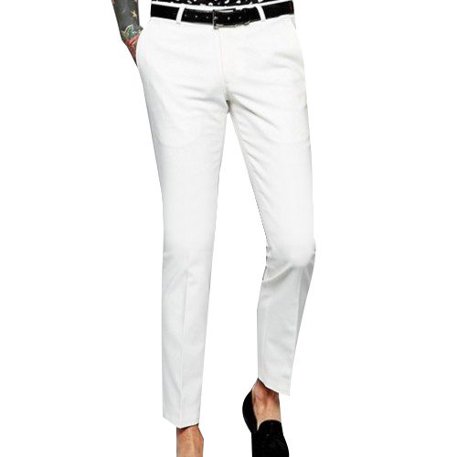 Men's Skinny Fit with Stretch Shawl Lapel White Suit
