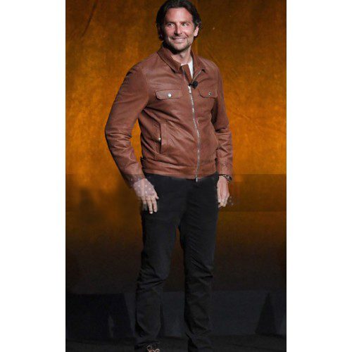 A Star is Born Bradley Cooper Brown Leather Jacket