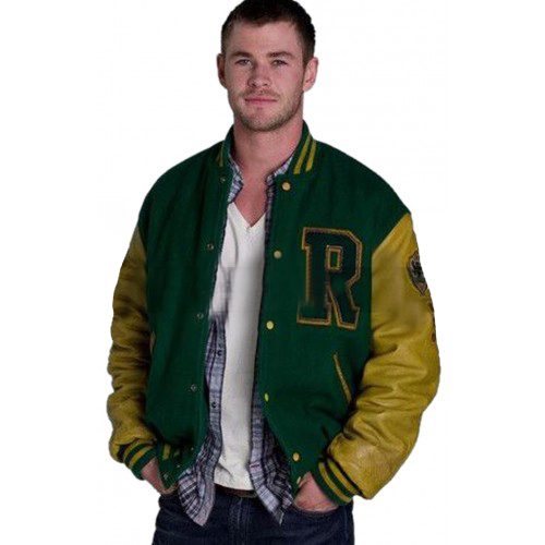 Cabin in the Woods Curt Vaughan R Logo Letterman Bomber Jacket 