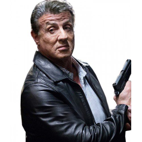 Escape Plan The Extractors 2 Sylvester Stallone Black Leather Jacket 