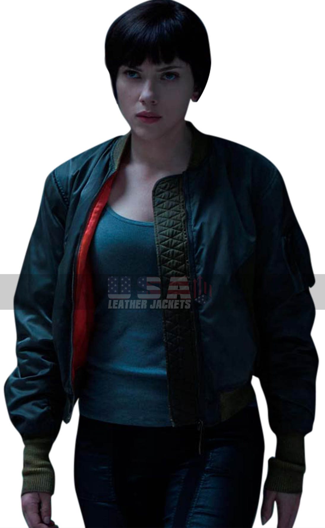 Ghost in the Shell Scarlett Johansson (Major Mila Killian) Satin Jacket