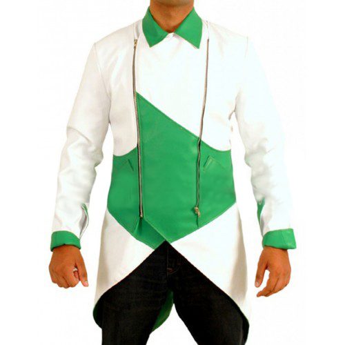 Connor Kenway Assassin's Creed 3 Faux Green-White Jacket Costume