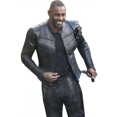 Hobbs and Shaw Idris Elba Brixton Costume Black Leather Jacket