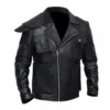 Men's Tom Hardy Mad Max Fury Road Movie Max Rockatansky Black Leather Jacket 