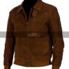 The Man from U.N.C.L.E Armie Hammer Brown Suede Leather Jacket