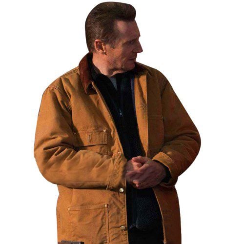 Nels Coxman Cold Pursuit Costume Liam Neeson Tan Cotton Jacket