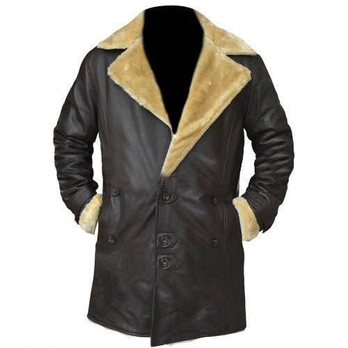Trevor Jackson SuperFly Fur Shearling Brown Leather Coat