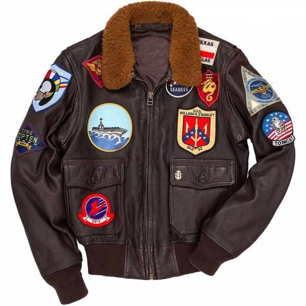 Top Air Force Tom Cruise Gun Flight Leather Jacket