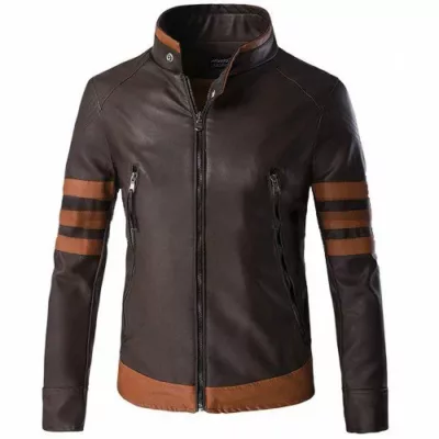 X-Men Origins Wolverine Logan Dark Brown Leather Jacket