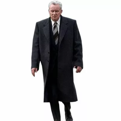 Stellan Skarsgård Chernobyl Costume Boris Shcherbina Grey Wool Coat 