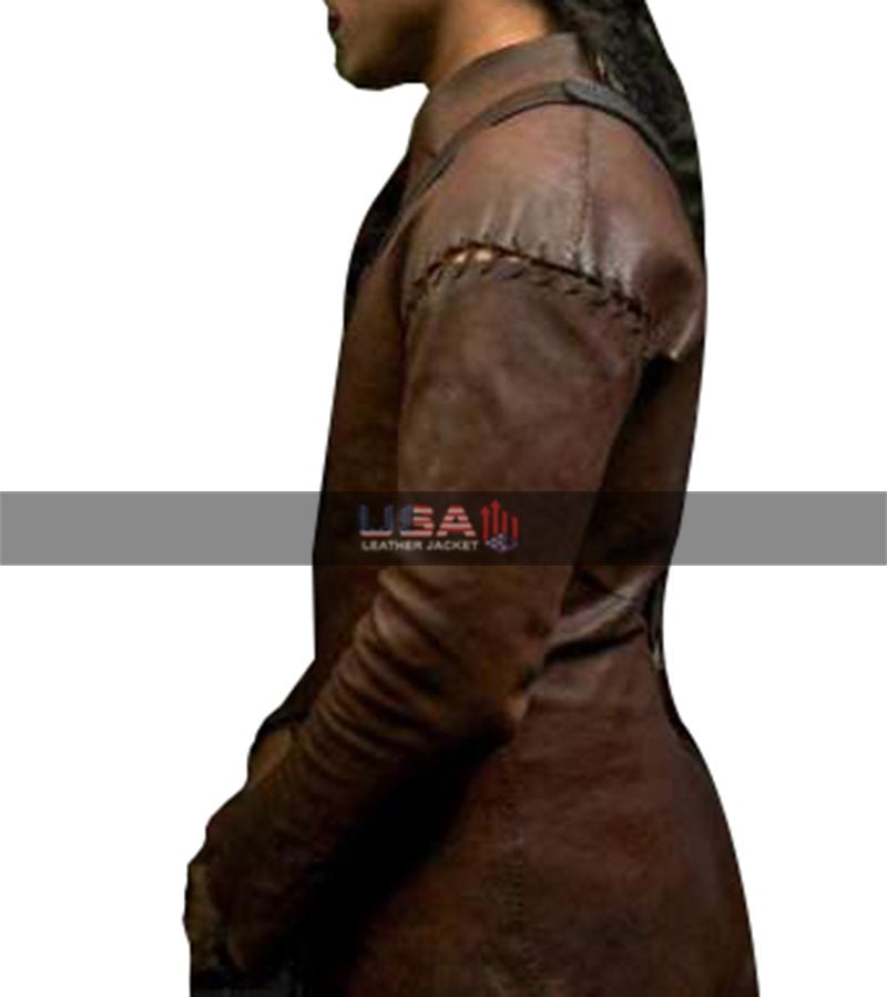 Cursed Devon Terrell Brown Leather Jacket