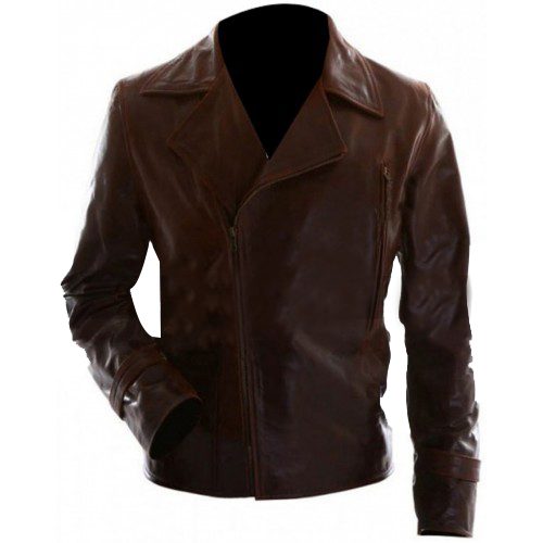 Captain America Steve Rogers Vintage Brown Biker Leather Jacket