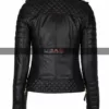 Women Quilted Black Biker Leather Jacket