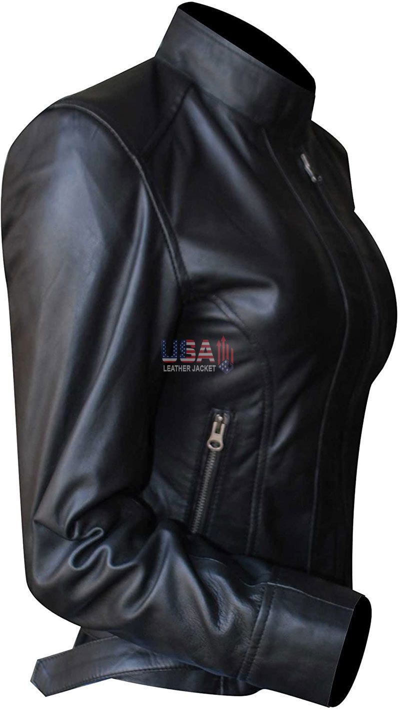 Women Sons Of Anarchy Black Leather Jacket
