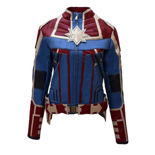 Ms Marvel Carol Danvers Costume Leather Jacket