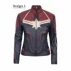 Captain Marvel Carol Danvers Costume Leather Jacket