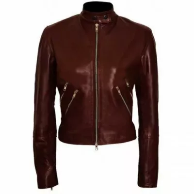 Jack Reacher Never Go Back Movie Cobie Smulders Brown Leather Jacket