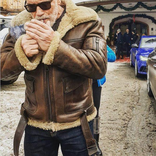 Arnold Schwarzenegger B6 Shearling Jacket