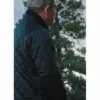 Danny Huston Yellowstone Sea Blue Quilted Jacket