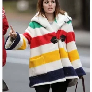 Rachel Bilson Hudson Bay Blanket Coat