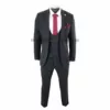 1920s Mens Vintage Plaid Style 3 Piece Grey Suit