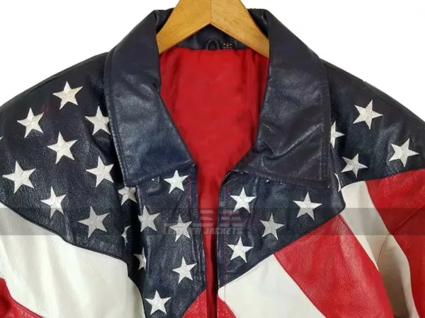 Independence Day American Flag Leather Jacket