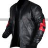 8 Ball Patrick Warburton Black Leather Jacket | Men’s Bomber Jacket 