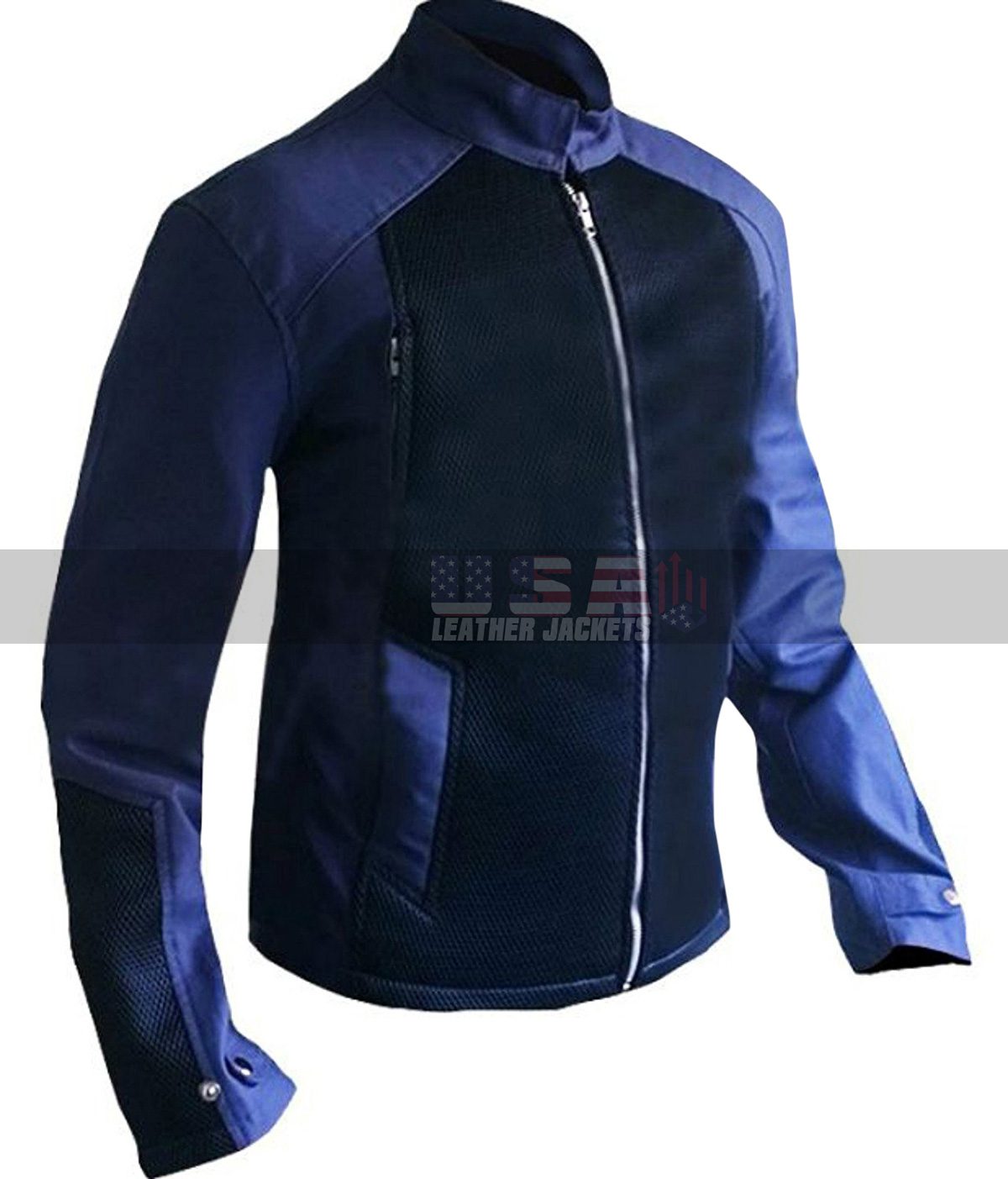 Chris Evans Captain America Winter Soldier Blue Denim Jacket